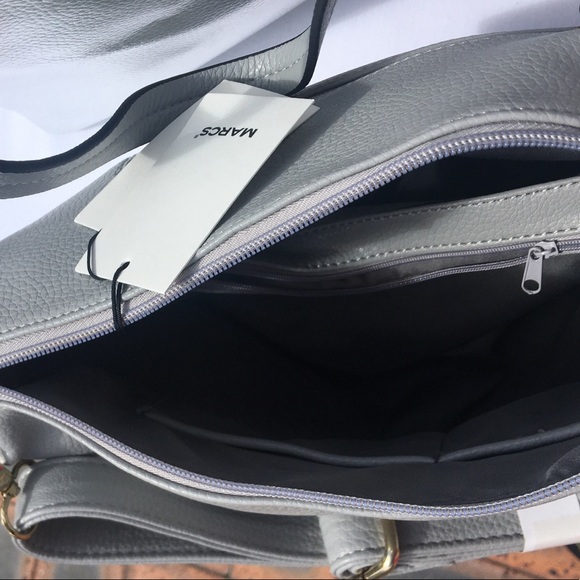 NWT Marcs Metallic Silver/Grey Reversible Shopper Tote Bag/Shoulder Bag - Picture 8 of 15